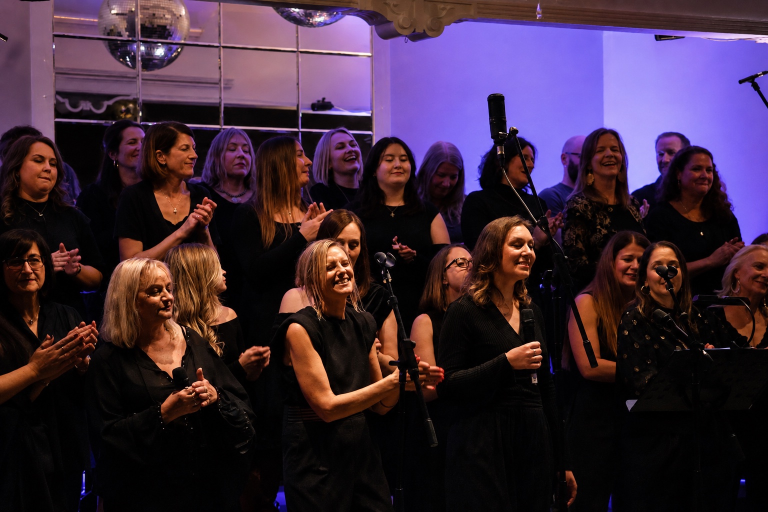 SLYMI choir performing together at Club Langley